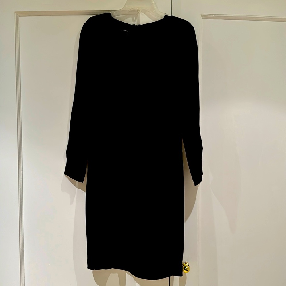 Long sleeve crepe dress